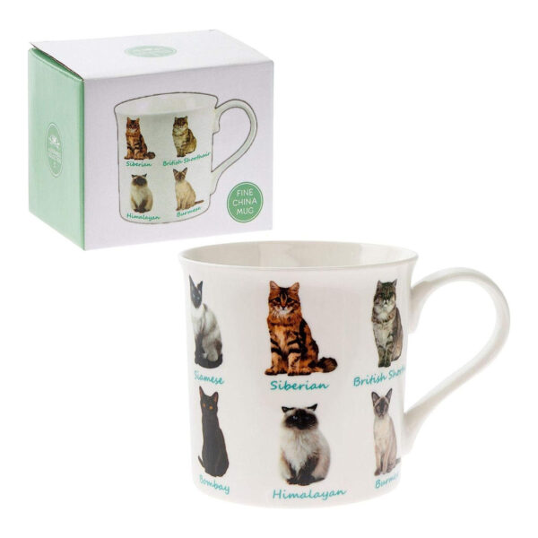 Cat Design Ceramic Mug – Gift Boxed